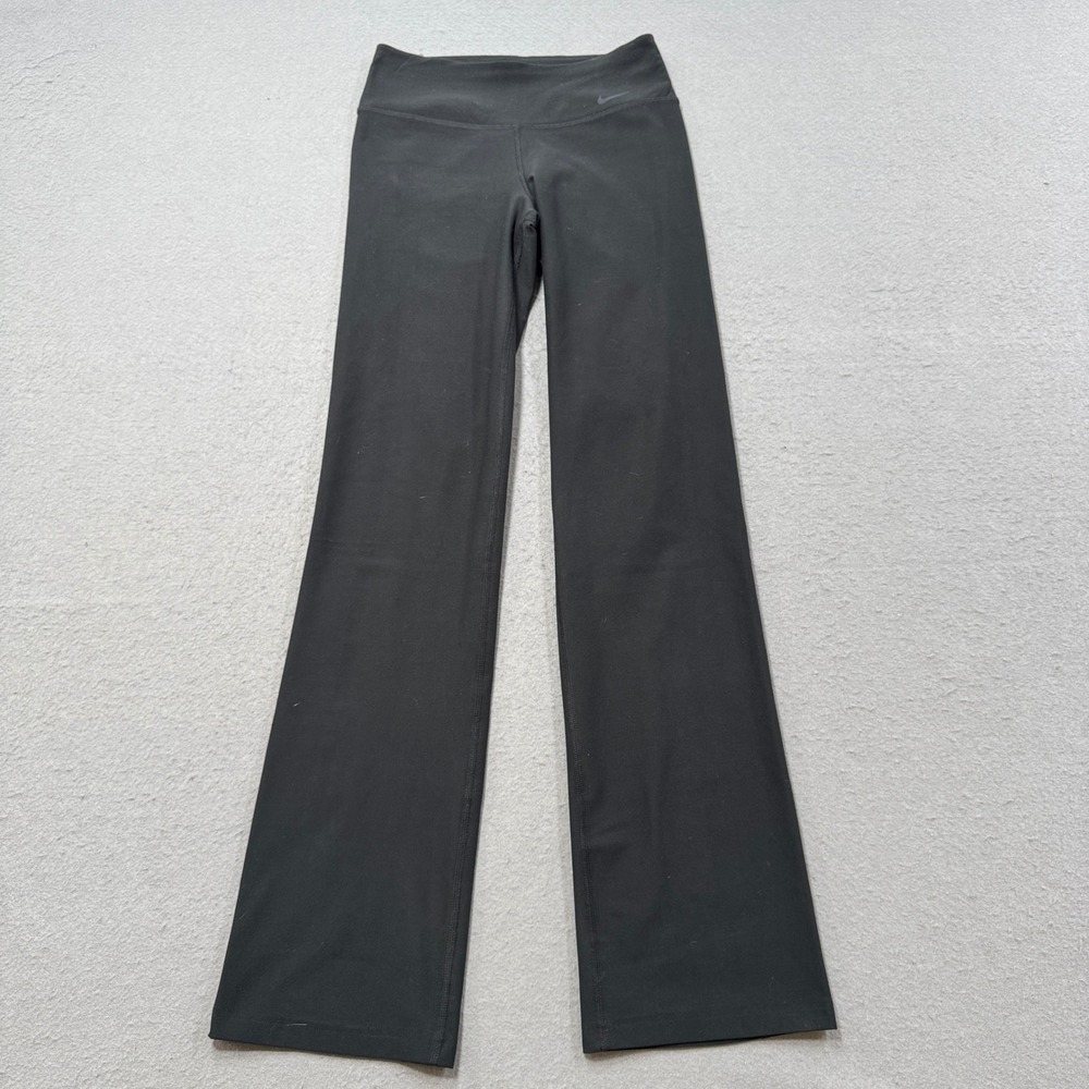 Nike Legend Pants Women's Small Black Dri-FIT Wide Leg Yoga Training Athletic